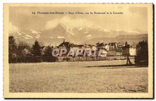 Cartes postales Thonon Les Bains Dent d Oche vue du Boulevard de la Coraiche