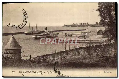 Cartes postales Thonon Les Bains Le Port Bateaux