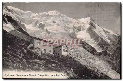 Cartes postales Chamonix Plan de l Aiguille et le Mont Blanc