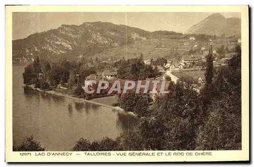 Cartes postales Lac D Annecy Talloires Vue Generale Et Le Roc De Chere