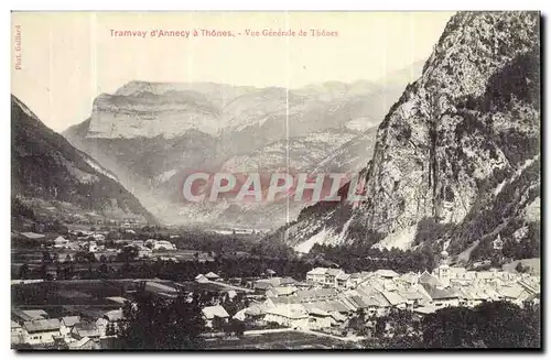 Cartes postales Tramvay d Annecy a Thones Vue Generale de Thones