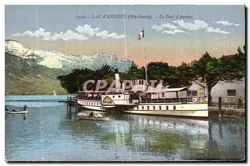 Ansichtskarte AK Lac d Annecy Le Port d Annecy Bateau