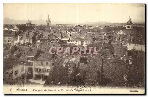 Cartes postales Annecy Vue Generale Prise de la Terrasse du Chateau