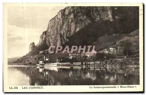 Cartes postales Lac d Annecy Le Beteau Promenade Mont Blanc