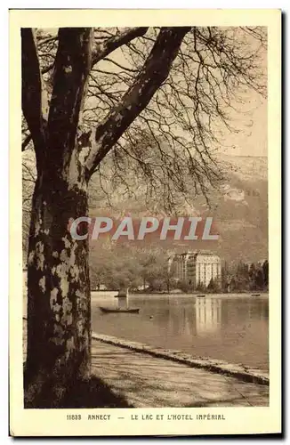 Ansichtskarte AK Annecy Le Lac Et L Hotel Imperial