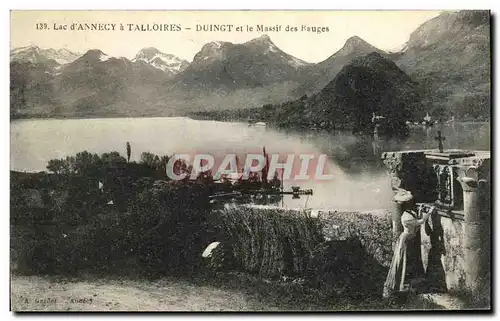 Ansichtskarte AK Annecy a Talloires Duingt et le Massif des Bauges Femme