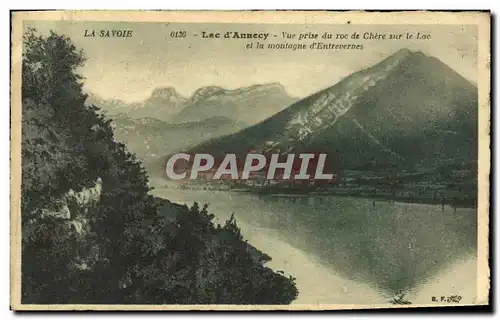 Ansichtskarte AK Annecy Vue Prise du Roc de Chere sur le Lac et la Montagne d Entrevernes