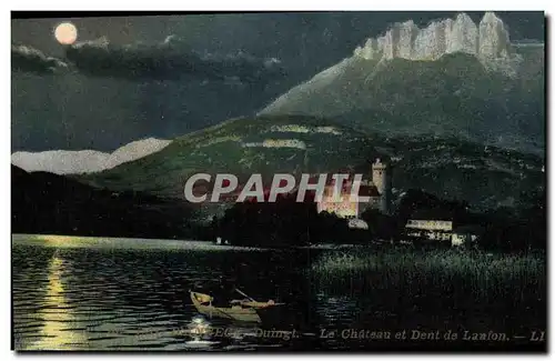 Cartes postales Lac d Annecy Duingt Le Chateau et Dent de Lanfon