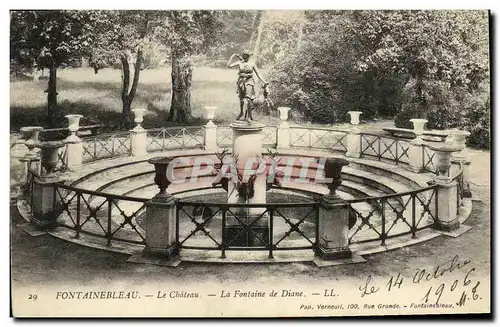 Cartes postales Fontainebleau Le Chateau La Fontaine de Diane