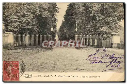 Cartes postales Palais de Fontainebleau allee de Maintenon