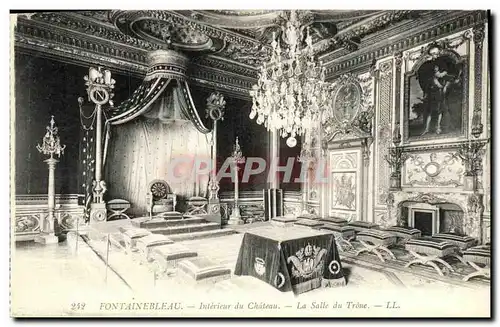 Cartes postales Fontainebleau Interieur du Chateau La Salle du Trone