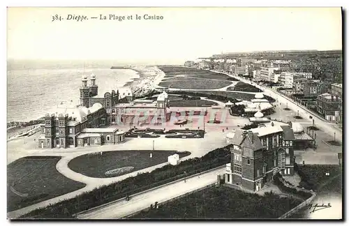 Cartes postales Dieppe La Plage et le Casino