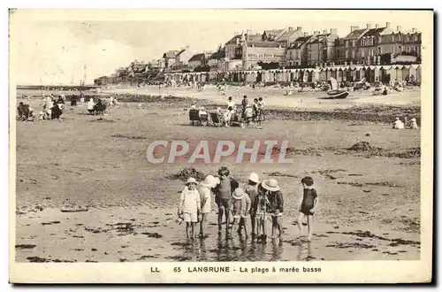 Cartes postales Langrune La Plage a Maree Basse Enfants