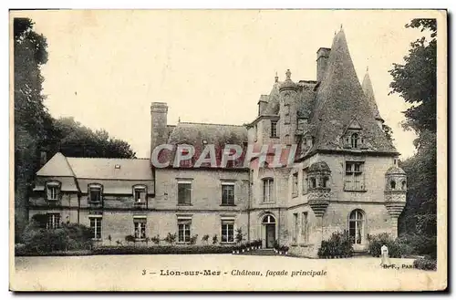 Cartes postales Lion Sur Mer Chateau Facade Principale