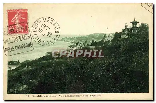 Cartes postales Villers Sur Mer Vue Panoramique Vers Trouville