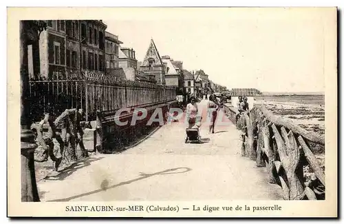 Ansichtskarte AK Saint Aubin Sur Mer Le digue vue de la passerelle