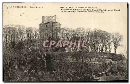 Cartes postales Vire Le Donjon Vu Des Vaux