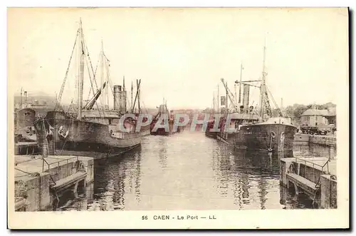 Ansichtskarte AK Caen Le Port Bateaux