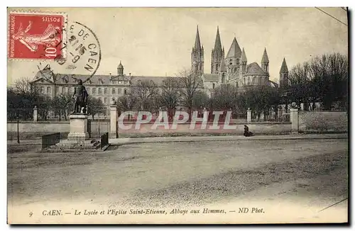 Ansichtskarte AK Caen Le Lycee et L Eglise Saint Etienne Abbaye aux Hommes