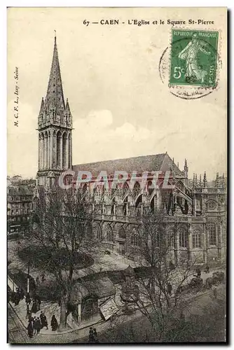 Cartes postales Caen L Eglise Et Le Square St Pierre