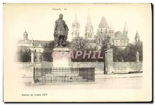 Ansichtskarte AK Caen La Statue de Louis XIV