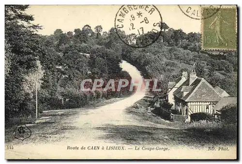 Cartes postales Route De Caen A Lisieux Le Coupe Gorge