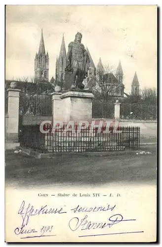 Ansichtskarte AK Caen Statue de Louis XIV