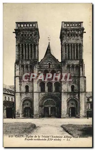 Ansichtskarte AK Caen Eglise de La Trinite Ancienne abbaye aux Dames Facade occidentale