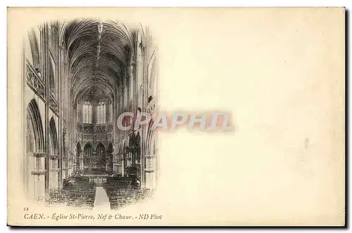 Cartes postales Caen Eglise St Pierre Nef Choeur