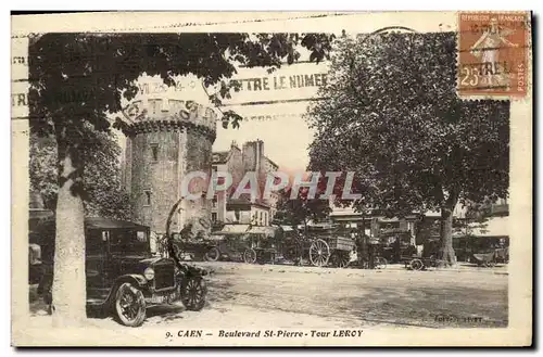 Cartes postales Caen Boulevard St Pierre Tour Leroy Automobile