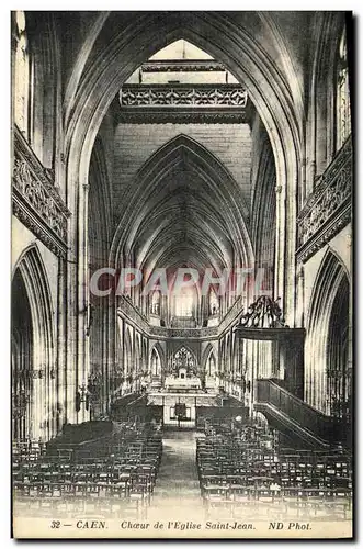 Cartes postales Caen Choeur de L Eglise Saint Jean