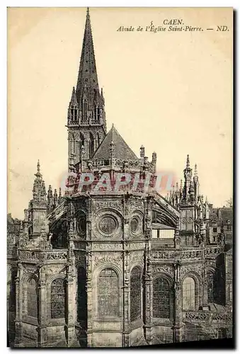 Cartes postales Caen Abside de l Eglise Saint Pierre