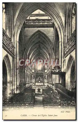 Cartes postales Caen Choeur de l Eglise Saint Jean