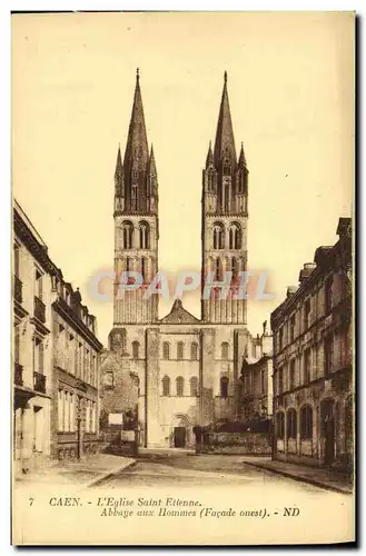 Ansichtskarte AK Caen L Eglise Saint Etienne Abbaye Aux Hommes Facade ouest