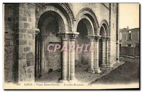 Ansichtskarte AK Caen Vieux Saint Nicolas Arcades romanes