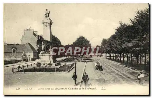 Cartes postales Caen Monument des Enfants du Calvados et du boulevard