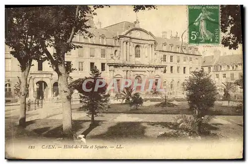 Ansichtskarte AK Caen Hotel de Ville et Square