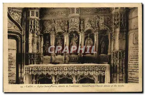 Ansichtskarte AK Caen Eglise Saint Pierre Details de L Interieur