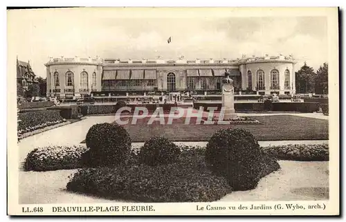 Cartes postales Deauville La Plage Fleurie Le Casino Vu Des Jardins