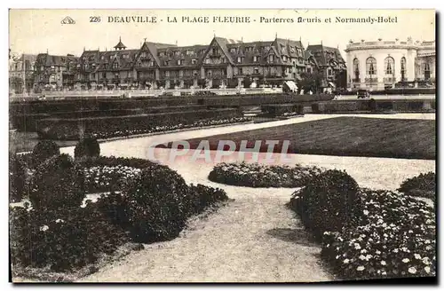 Ansichtskarte AK Deauville La Plage Fleurie Parterres fleuris et Normandy Hotel