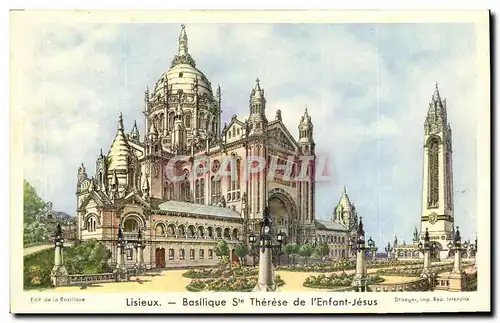 Cartes postales Lisieux Basilique Ste Therese de l Enfant Jesus