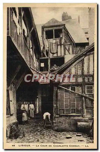 Cartes postales Lisieux La Cour De Charlotte Corday