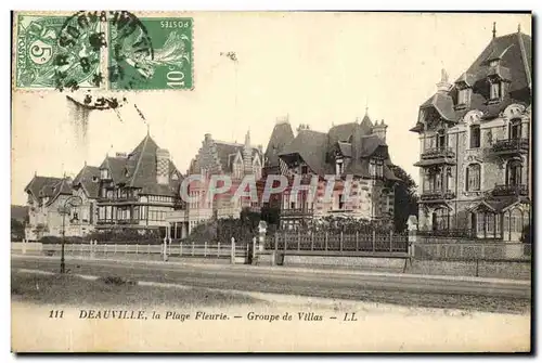 Ansichtskarte AK Deauville La Plage Fleurie Groupe de Villas