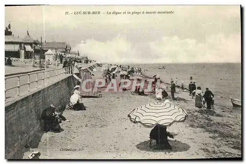 Ansichtskarte AK Luc Sur Mer La Digue et La Plage a Maree Montante