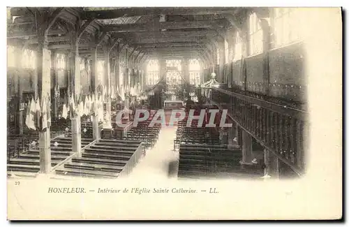 Cartes postales Honfleur Interieur de l Eglise Sainte Catherine