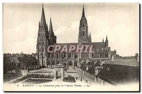 Cartes postales Bayeux La Cathedrale Prise de l Ancien Eveche