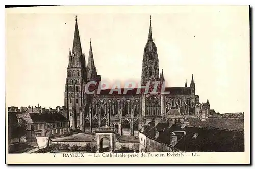 Ansichtskarte AK Bayeux La Cathedrale Prise de L Ancien Eveche