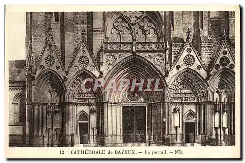 Cartes postales Cathedrale de Bayeux Le Portail