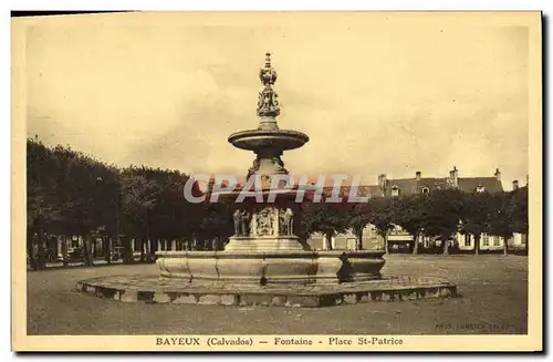 Ansichtskarte AK Bayeux Fontaine Place St Patrice