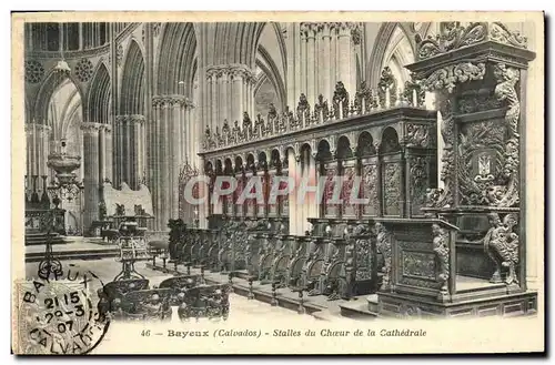 Ansichtskarte AK Bayeux Stalles du Choeur de La Cathedrale